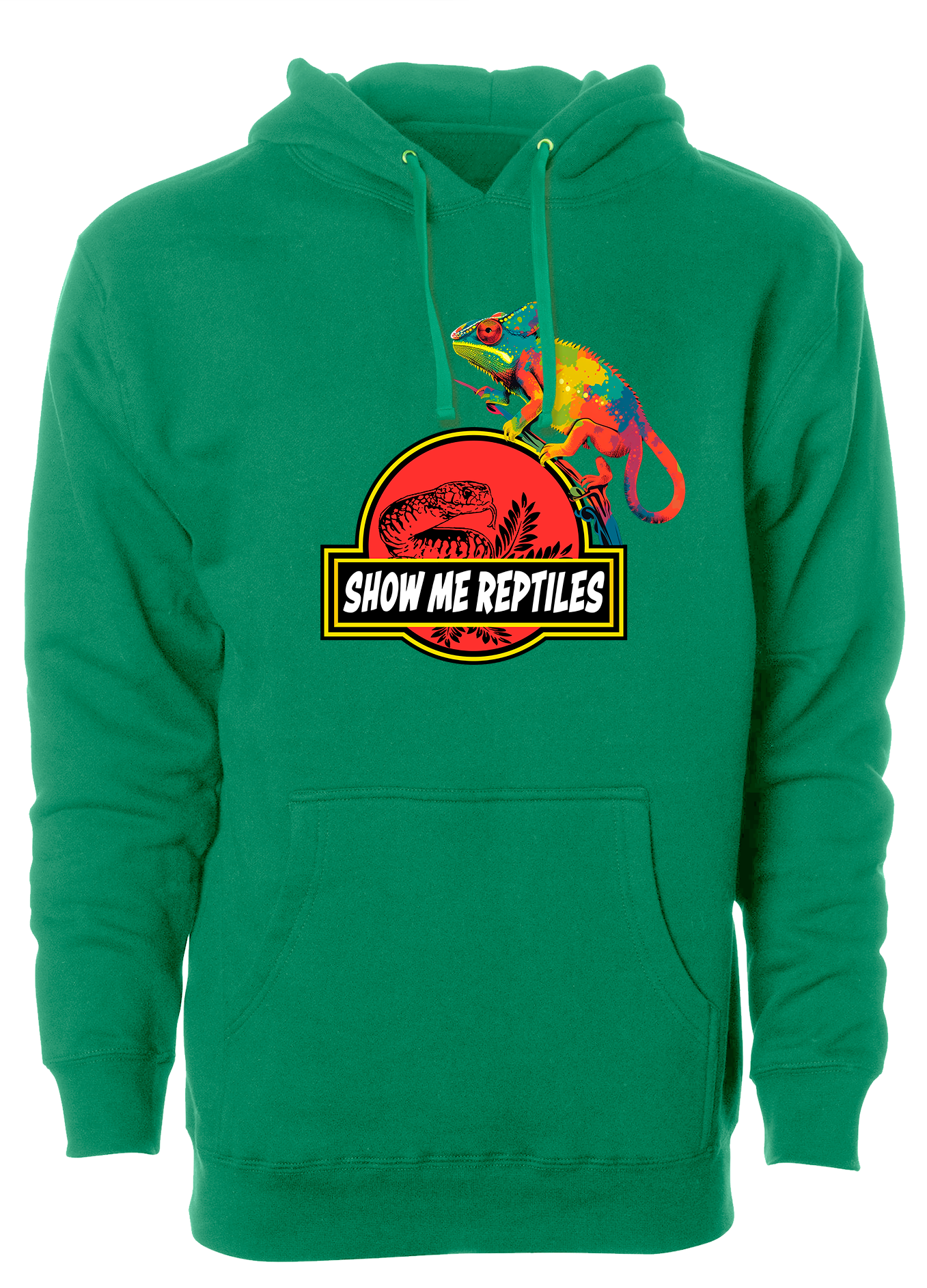 show me reptile show reptile chameleon hoodie shirt sweatshirt lizard pet logo colorful kelly green
