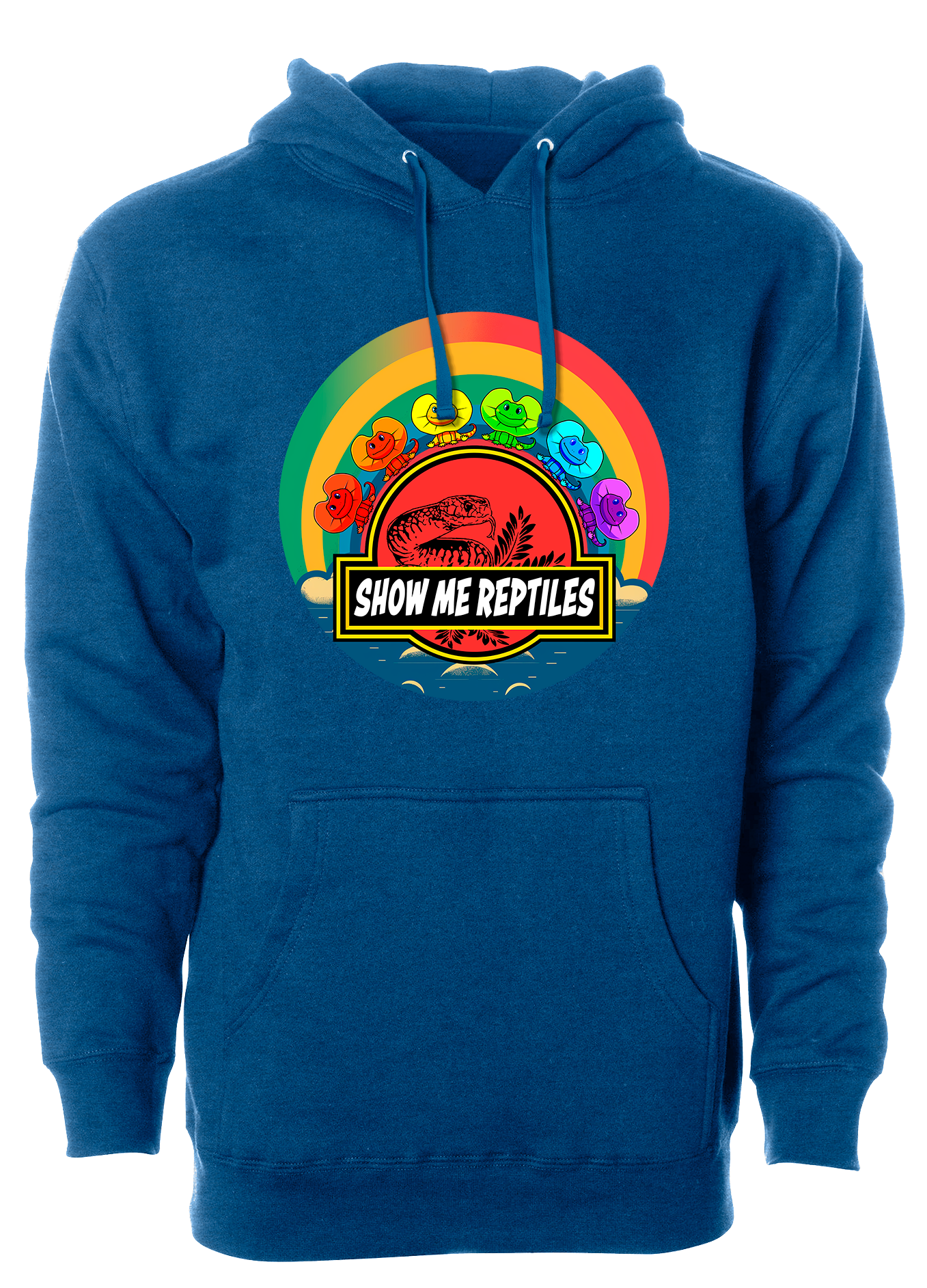 Hoodie sweatshirt show me reptile show reptile lizard dragon frilled and fabulous rainbow lgbt gay fun red green yellow blue purple royal