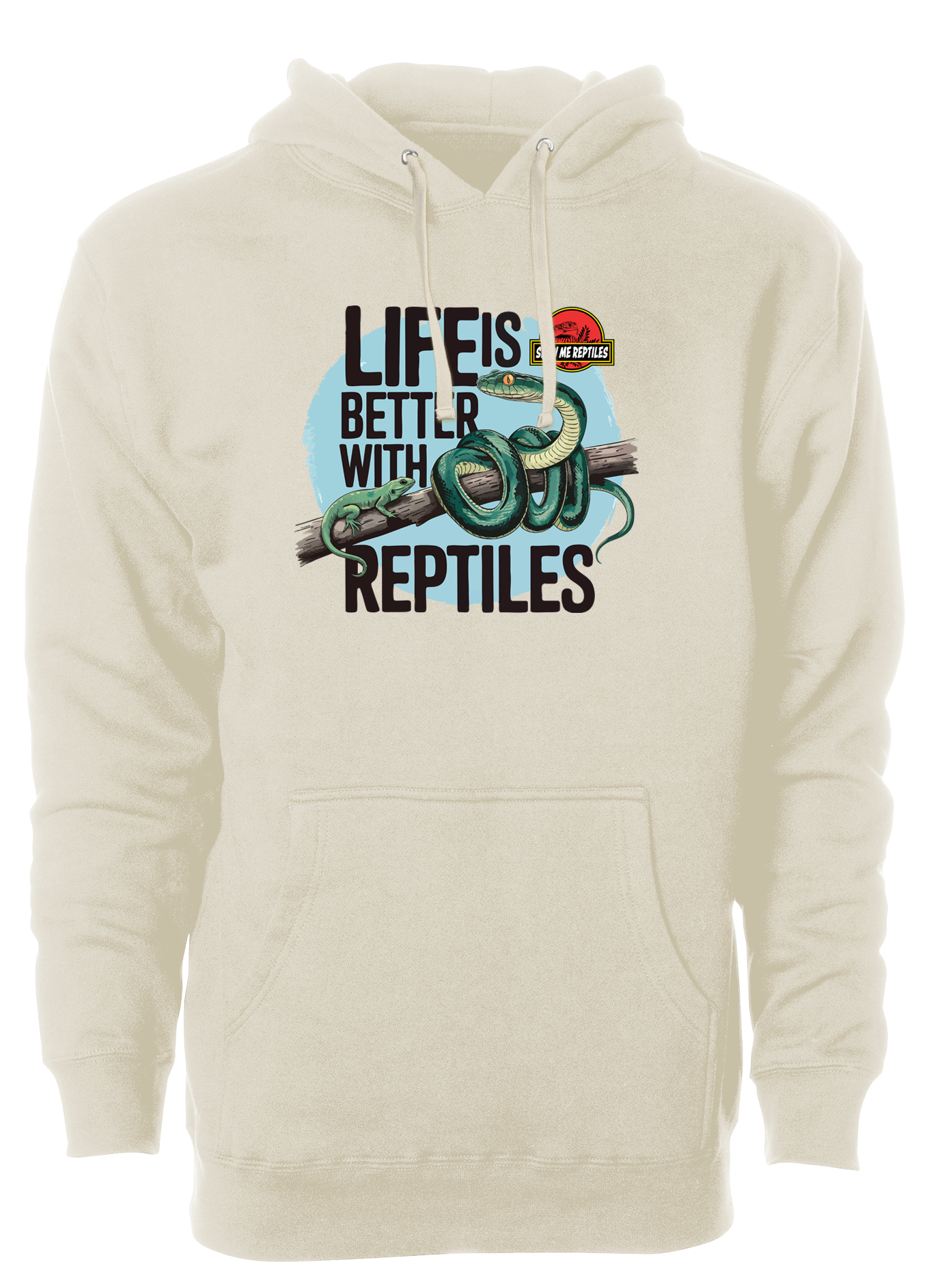 show me reptile show life is better with reptiles snake pet lizard hoodie sweatshirt sand bone tan beige