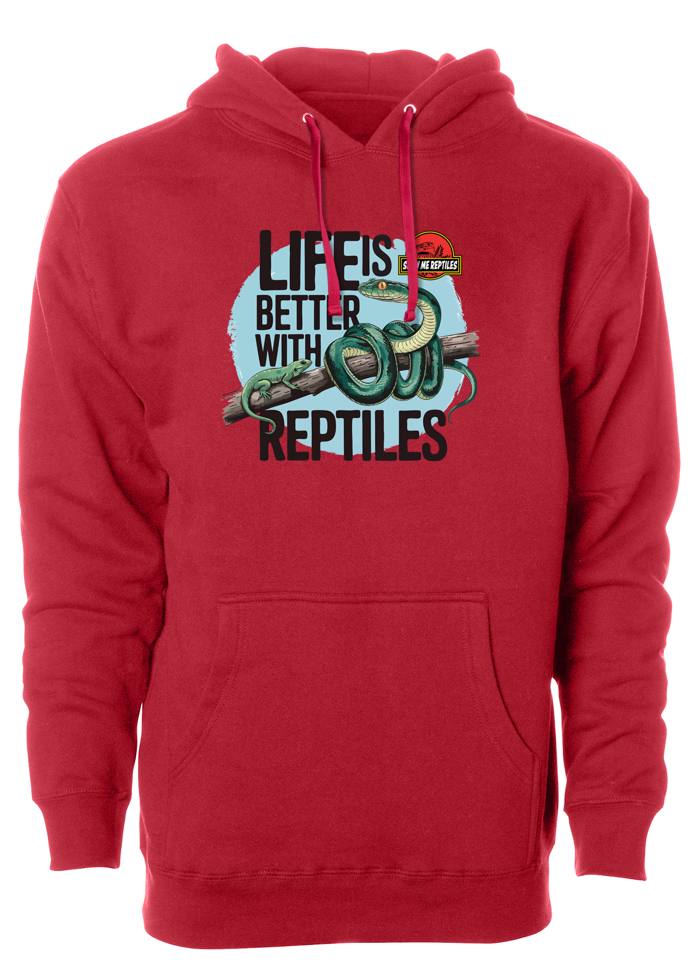 show me reptile show life is better with reptiles snake pet lizard hoodie sweatshirt red cardinal