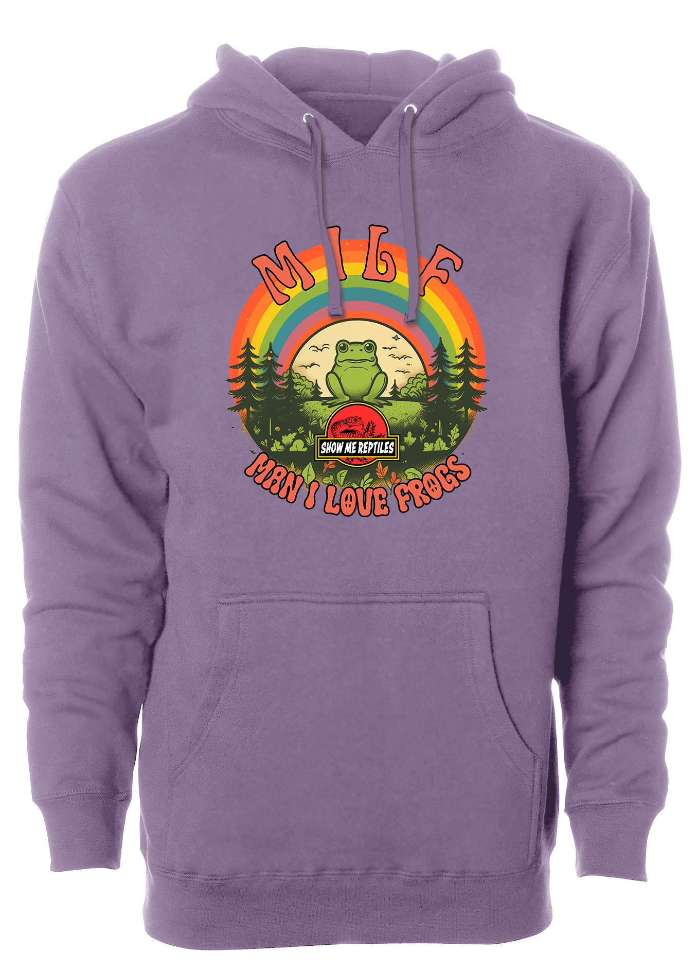 MILF Man I Love Frogs hoodie sweatshirt reptiles amphibians rainbow dude peace pets show me reptile show Plum Purple