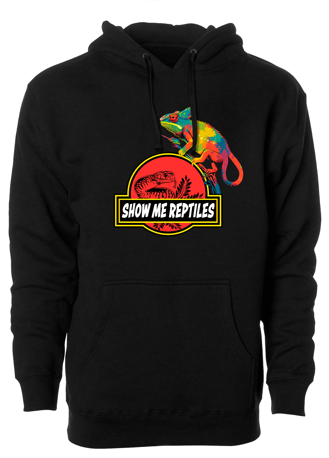 show me reptile show reptile chameleon hoodie shirt sweatshirt lizard pet logo colorful black