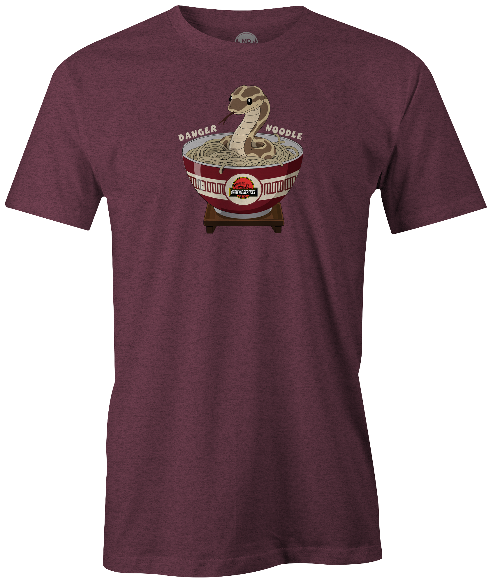 show me reptile show reptiles t-shirt tee shirt danger noodle snake funny meme asian maroon