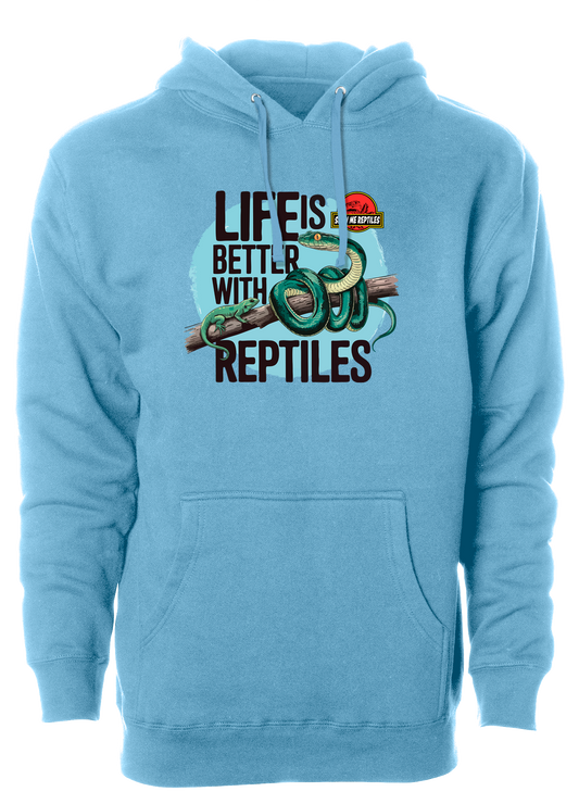 show me reptile show life is better with reptiles snake pet lizard hoodie sweatshirt light blue