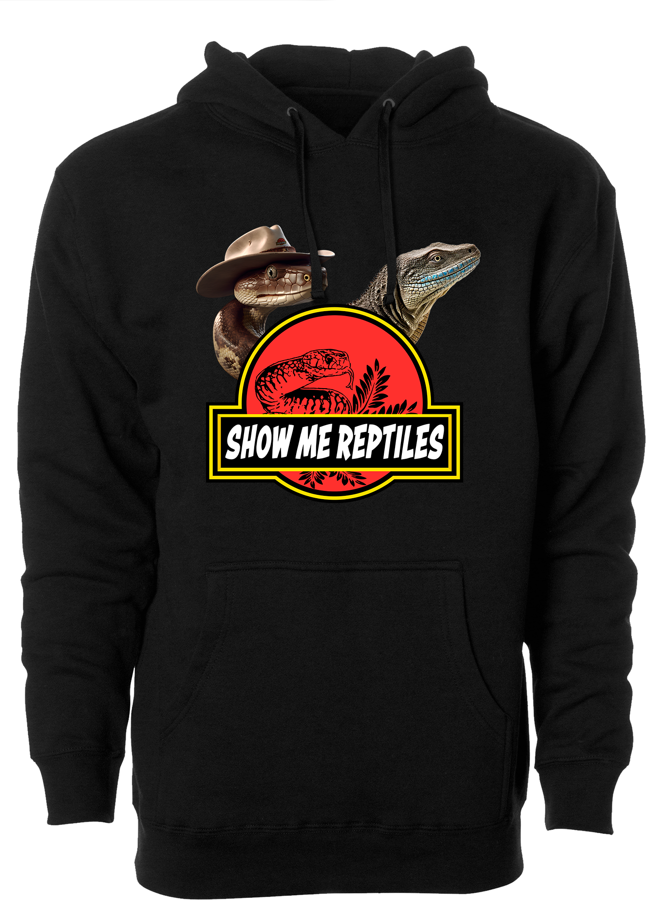show me reptile show hoodie sweatshirt reptile pardners partners pets lizard monitor snake cowboy Black 