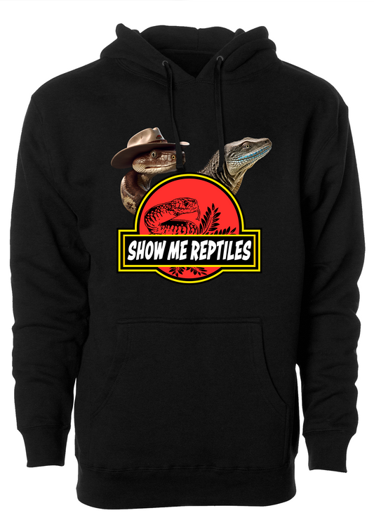 show me reptile show hoodie sweatshirt reptile pardners partners pets lizard monitor snake cowboy Black 