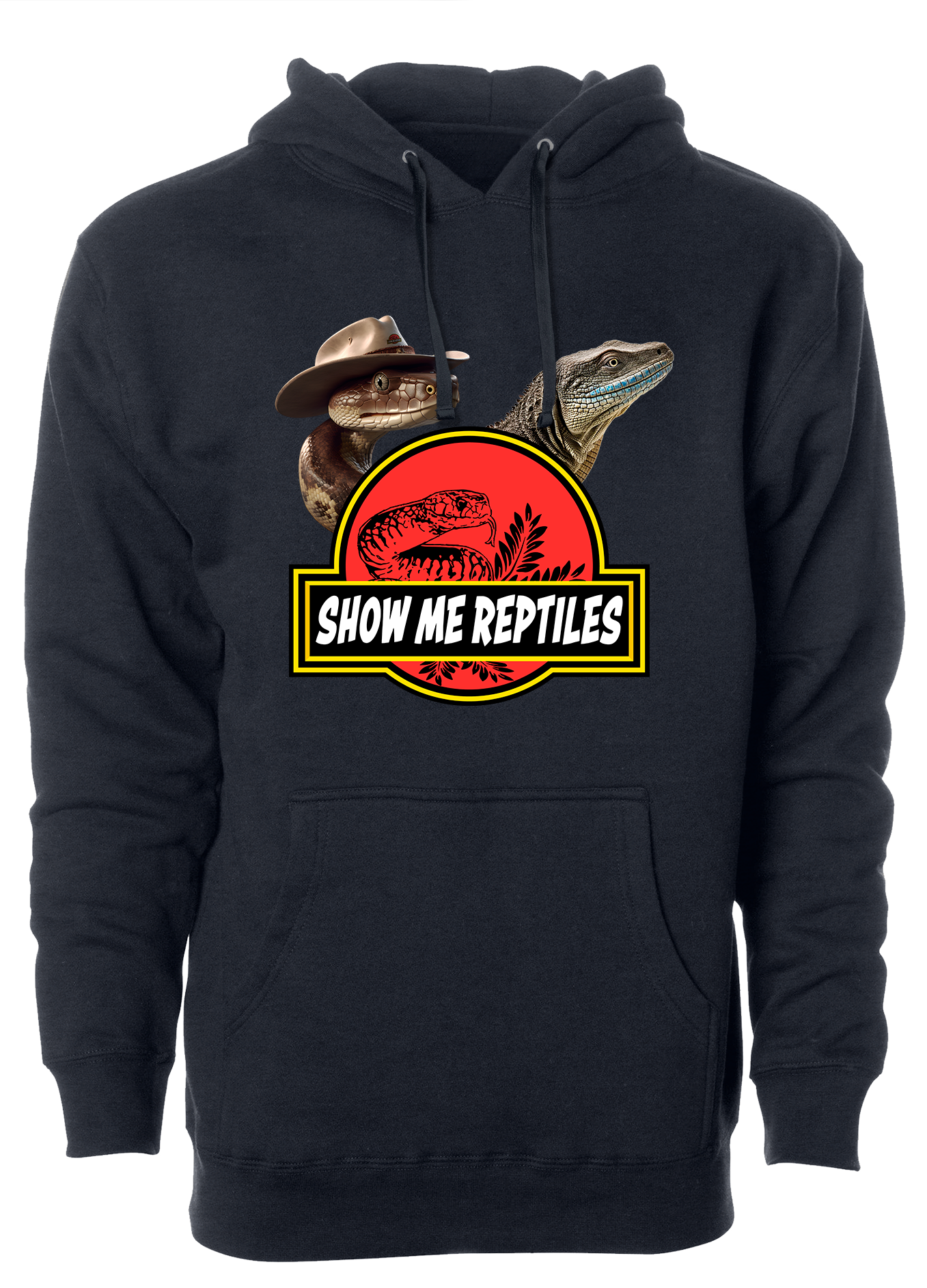 show me reptile show hoodie sweatshirt reptile pardners partners pets lizard monitor snake cowboy navy blue
