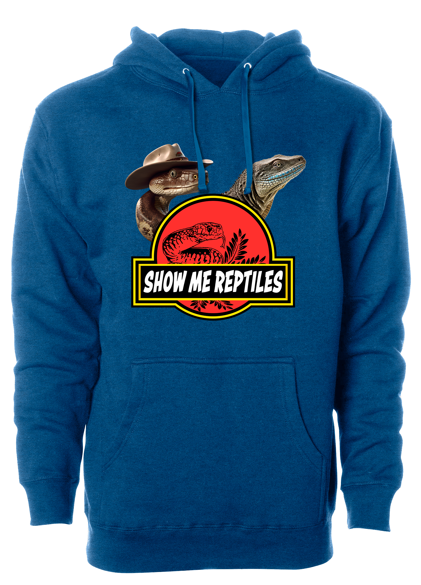 show me reptile show hoodie sweatshirt reptile pardners partners pets lizard monitor snake cowboy royal blue