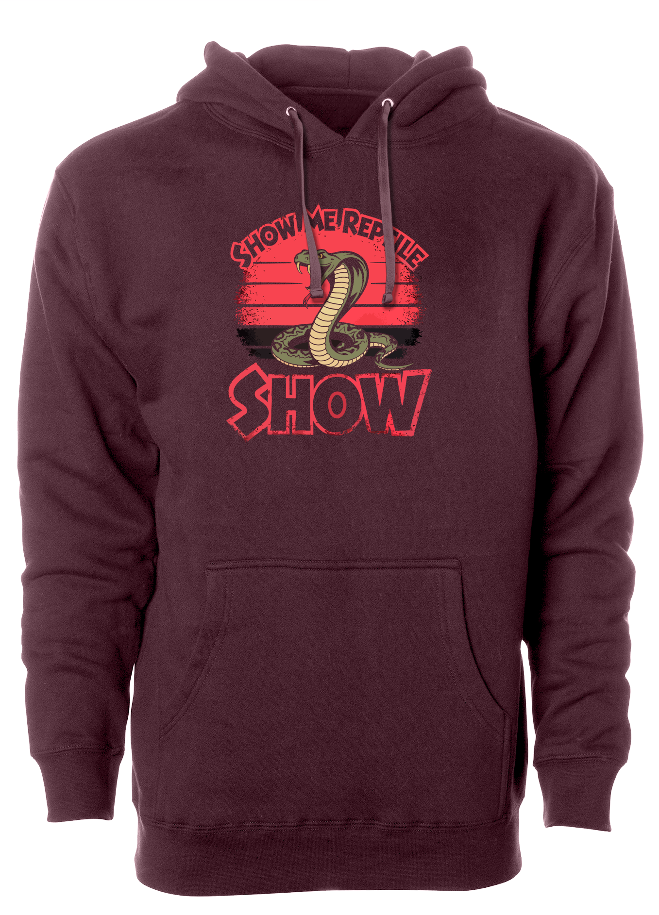 show me reptile show reptile hoodie sweatshirt cobra snake pet karate kid red black maroon