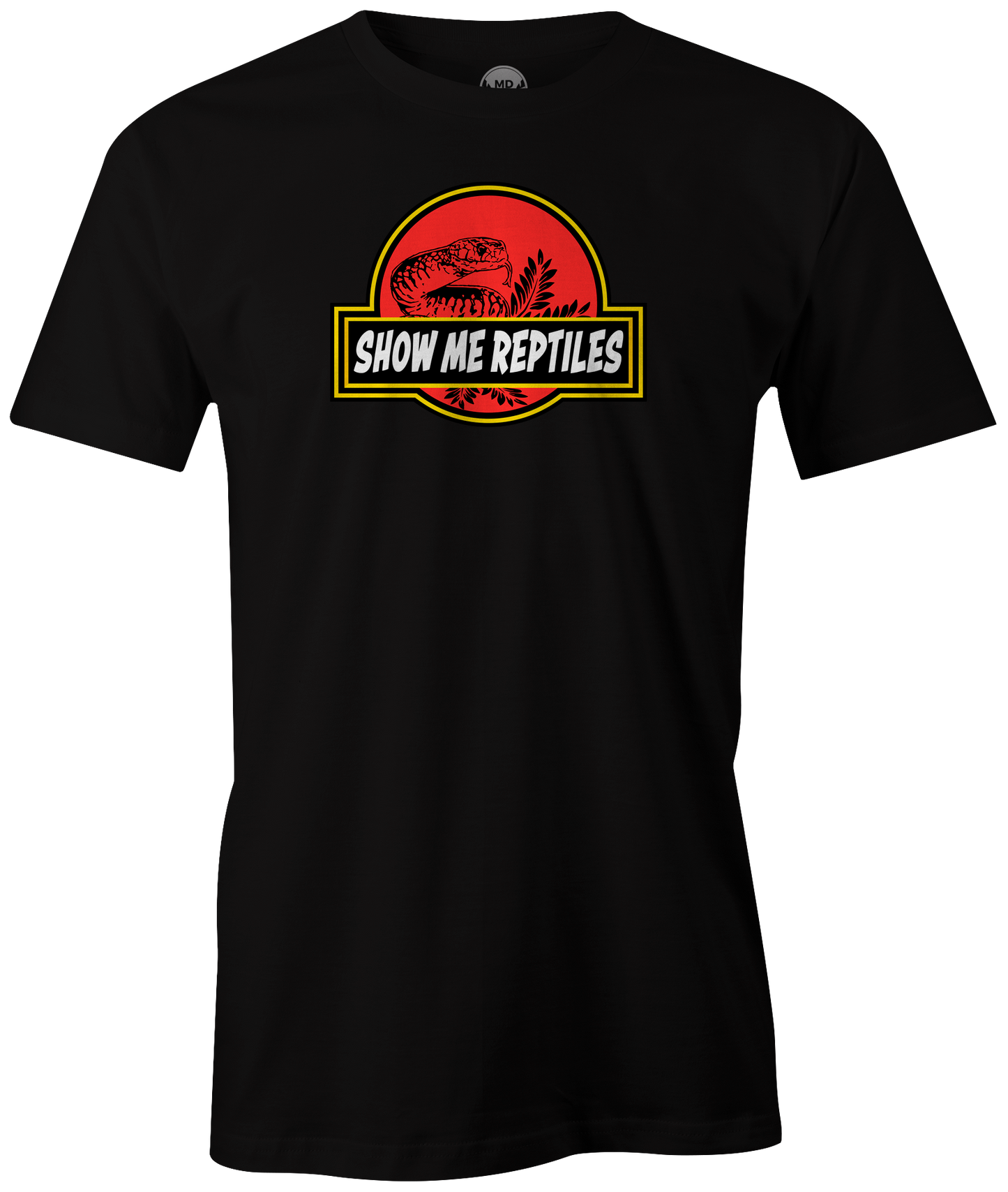 reptile shirt tee shirt t-shirt show me reptiles classic logo snake lizard black red yellow