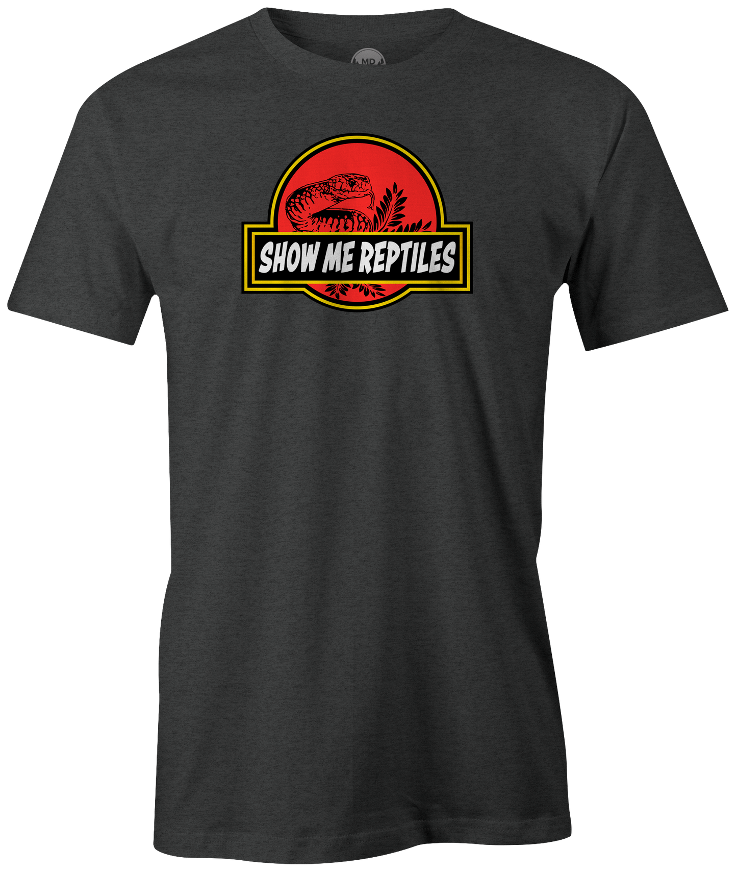 reptile shirt tee shirt t-shirt show me reptiles classic logo snake lizard black red yellow charcoal