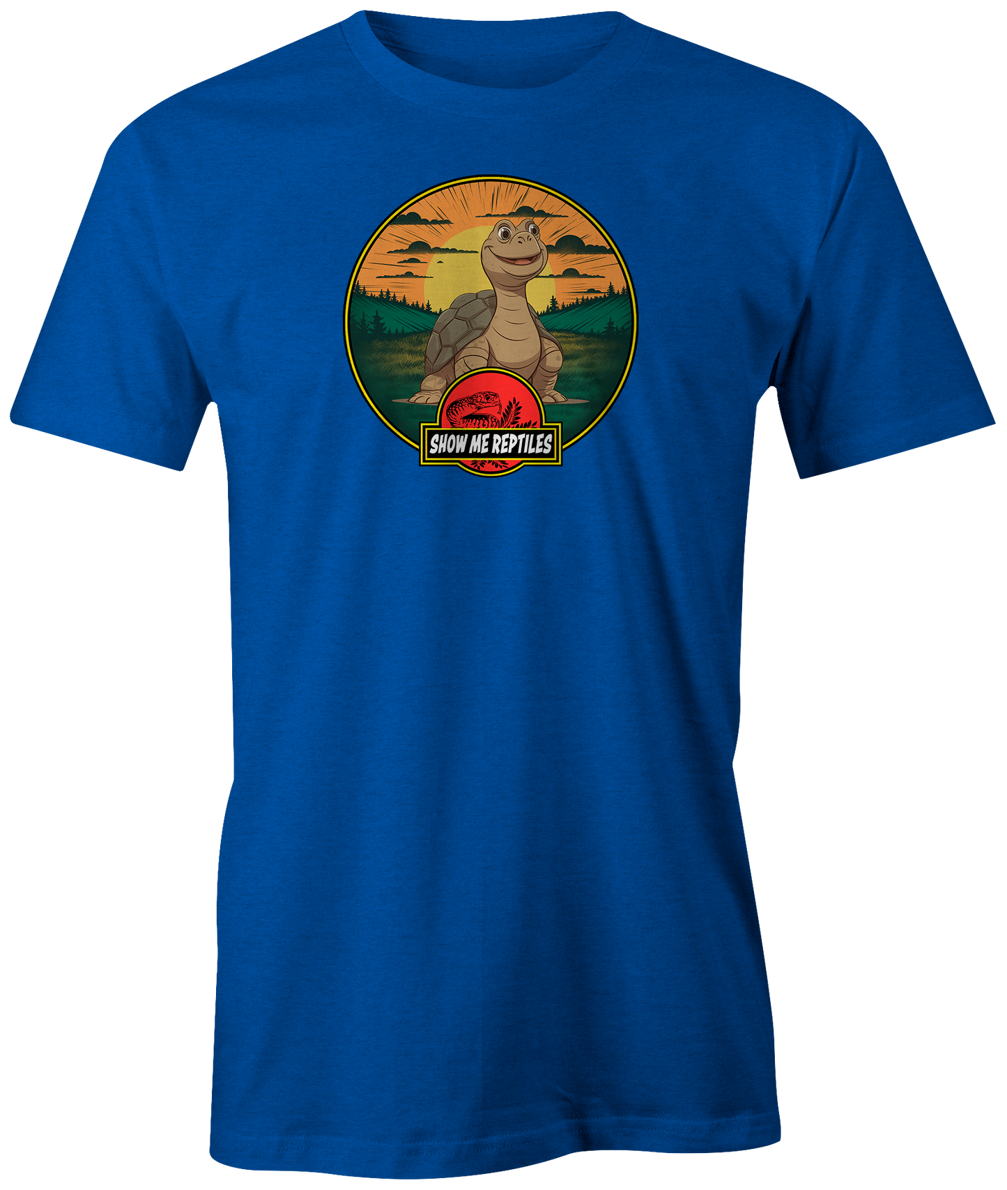 t-shirt tee shirt tortoise show me reptile show pet reptiles turtle animal royal blue